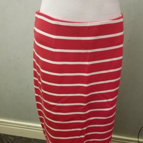 Banana Republic red and white striped skirt Women's size 4 (K12) - Picture 3 of 7
